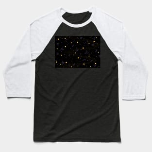 Full Moon Stars Galaxy Pattern Baseball T-Shirt